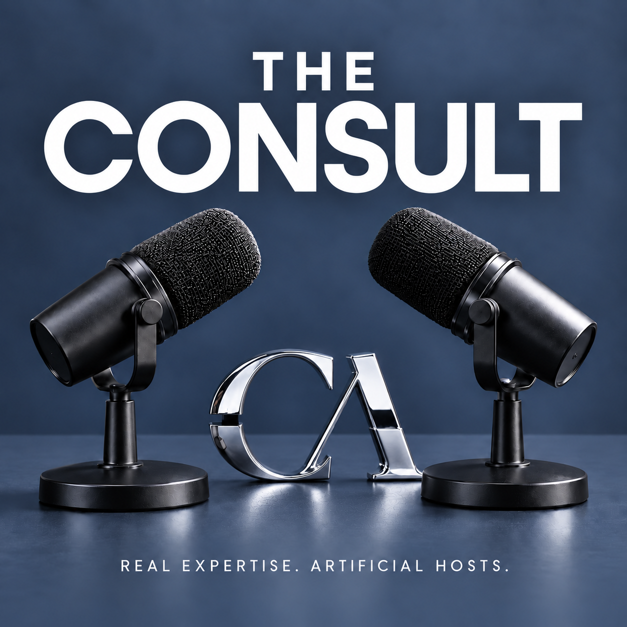 Two microphones and the CA mark on the approved The Consult cover.